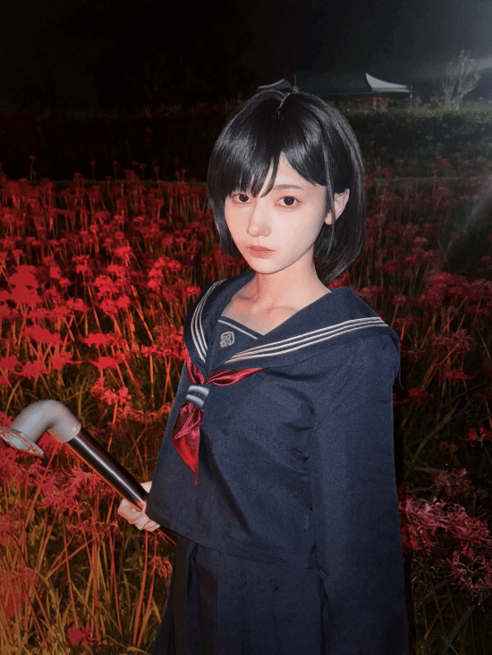 櫻花妹cos《寂靜嶺f》女主：超絕美背 不拔火罐可惜了