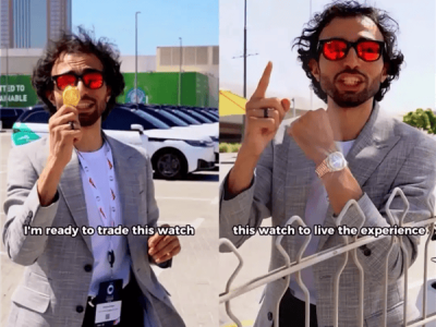 迪拜男子求試乘“未來(lái)之車(chē)”：蘿卜快跑無(wú)人車(chē)引土豪以勞力士相換